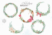 Watercolor Elegant Christmas Clipart, a Seasonal Illustration by SvetaArtStore (Thumbnail 3 of 8)