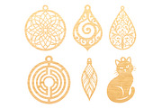 Wooden Earrings Laser Cut SVG, an Object Graphic by DreamCafeArt (Thumbnail 6 of 6)