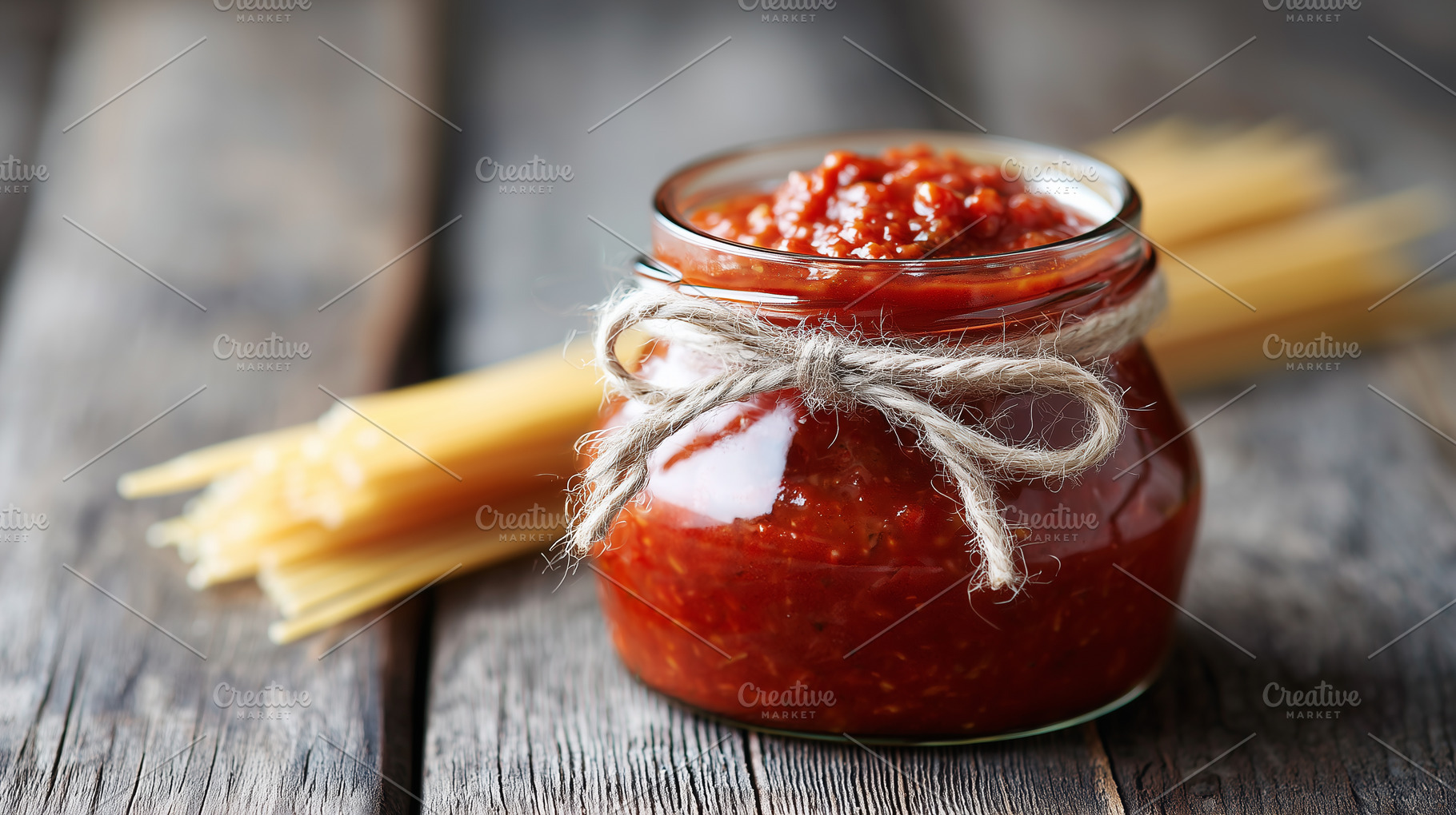 Jar of homemade tomato sauce, a Food & Drink Photo by MistyDay
