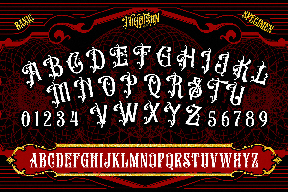 Nightson, a Blackletter Font by uncurve (Photo 4 of 9)