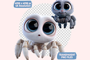 Cute Spider Clipart PNG Bundle, a Graphic by M9 Design (Thumbnail 8 of 9)