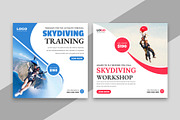 Skydiving Training Social Media Post, a Social Media Template by Designgrove (Thumbnail 2 of 2)
