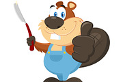 Cute Beaver Cartoon Character, an Animal Illustration by HitToon (Thumbnail 2 of 2)