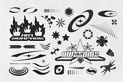 Y2K 240 Shapes Badges Graphic Styles, a Graphic by Vanzyst (Thumbnail 8 of 13)