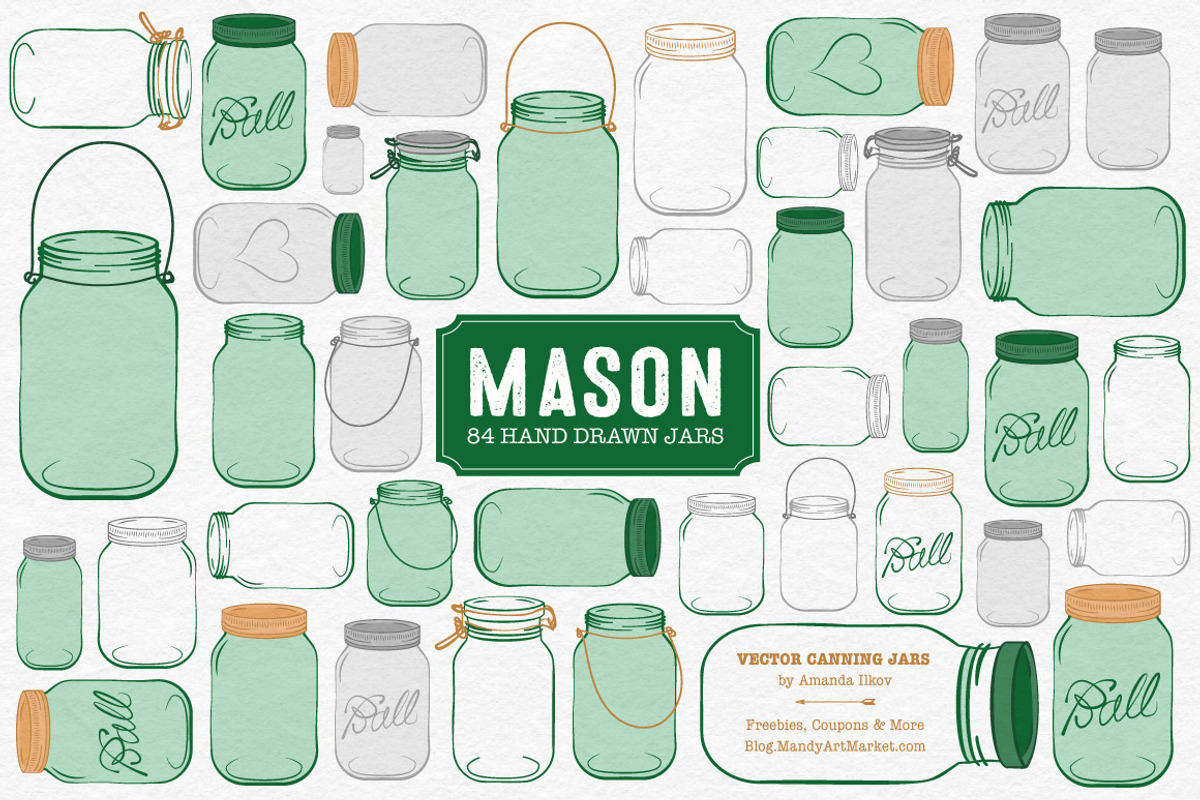Emerald Jar Vectors & Clipart, an Illustration by Amanda Ilkov (Photo 1 of 4)