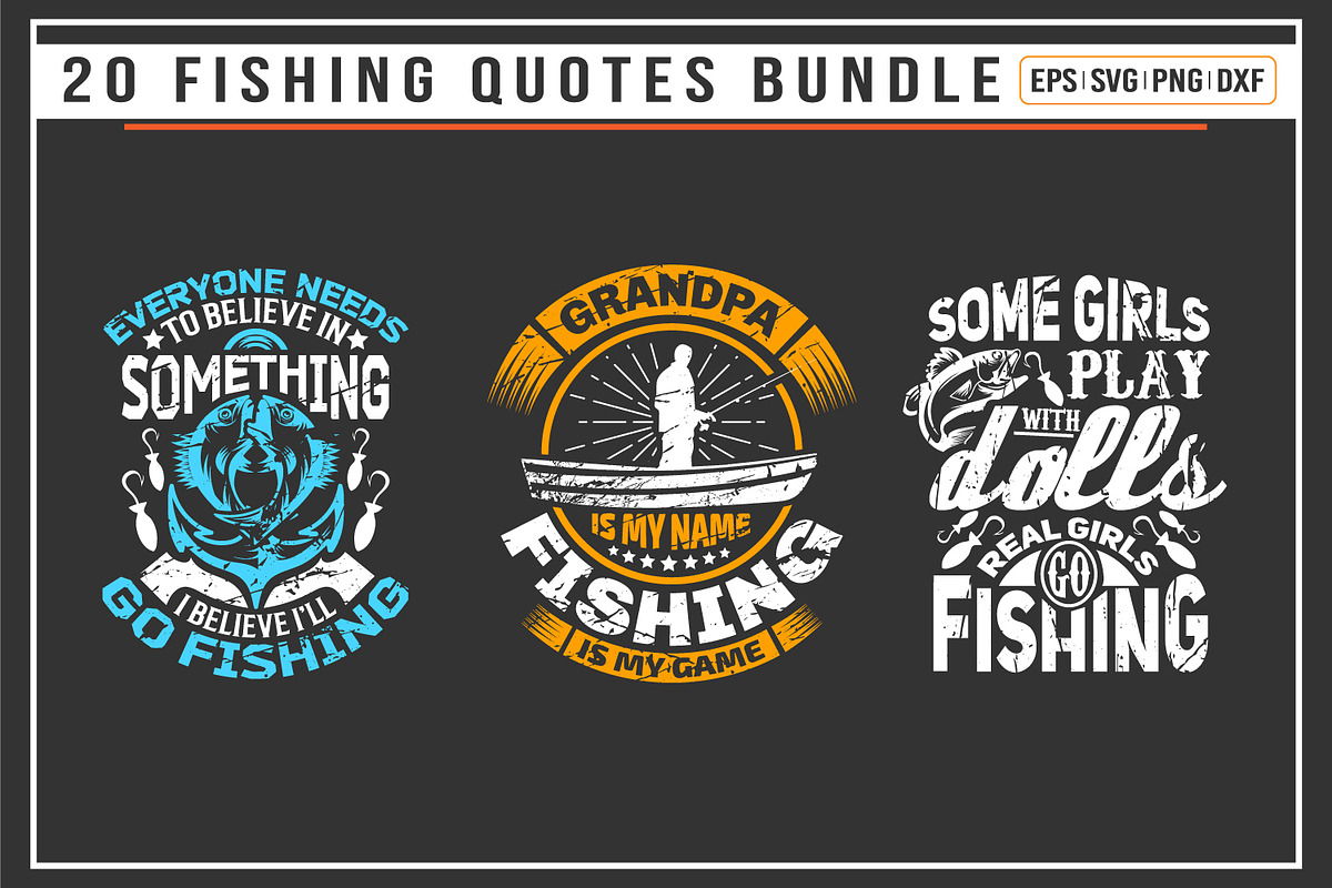 fishing t shirt design bundle, a Graphic by Uniquesvg99 (Photo 3 of 7)