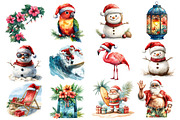 Tropical Christmas Clipart PNG, an Illustration by Dream Creation (Thumbnail 2 of 5)