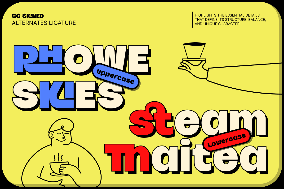 GC Skined – Bold Condensed Display, a Sans Serif Font by Glyphonic (Photo 9 of 15)