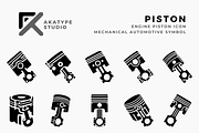 Piston Icon Vector, a Solid Icon by Akatype Studio (Thumbnail 1 of 3)