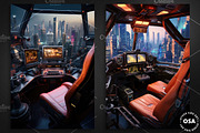 Cyberpunk Vehicle Interior Poster, a Background Graphic by Other Side Art (Thumbnail 4 of 5)