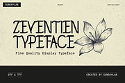 Zeventien Typeface, a Sans Serif Font by Sundaylab (Thumbnail 1 of 6)