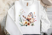Butterfly Flowers Sublimation Clipar, an Illustration by DreamCafeArt (Thumbnail 5 of 5)