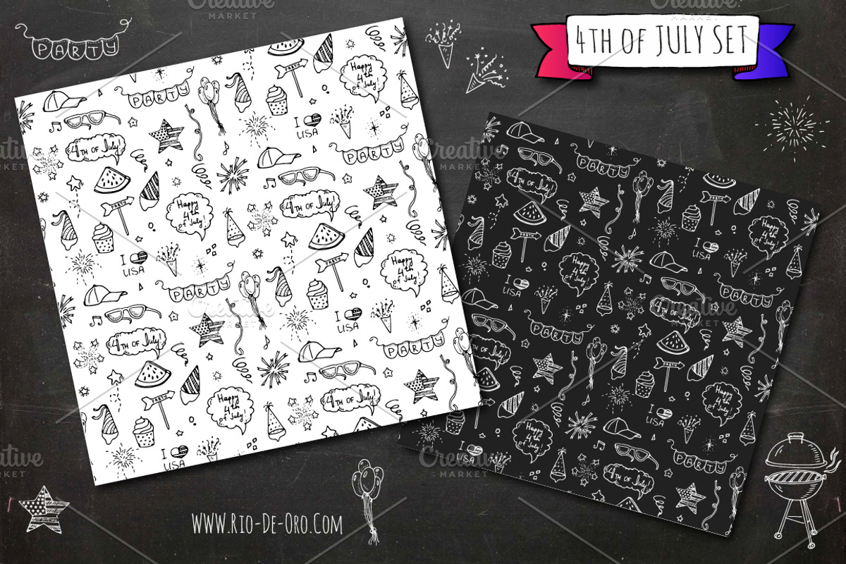 4th of July hand drawn 95 icons!, an Outline Icon by Natasha-Pankina.com (Photo 4 of 6)