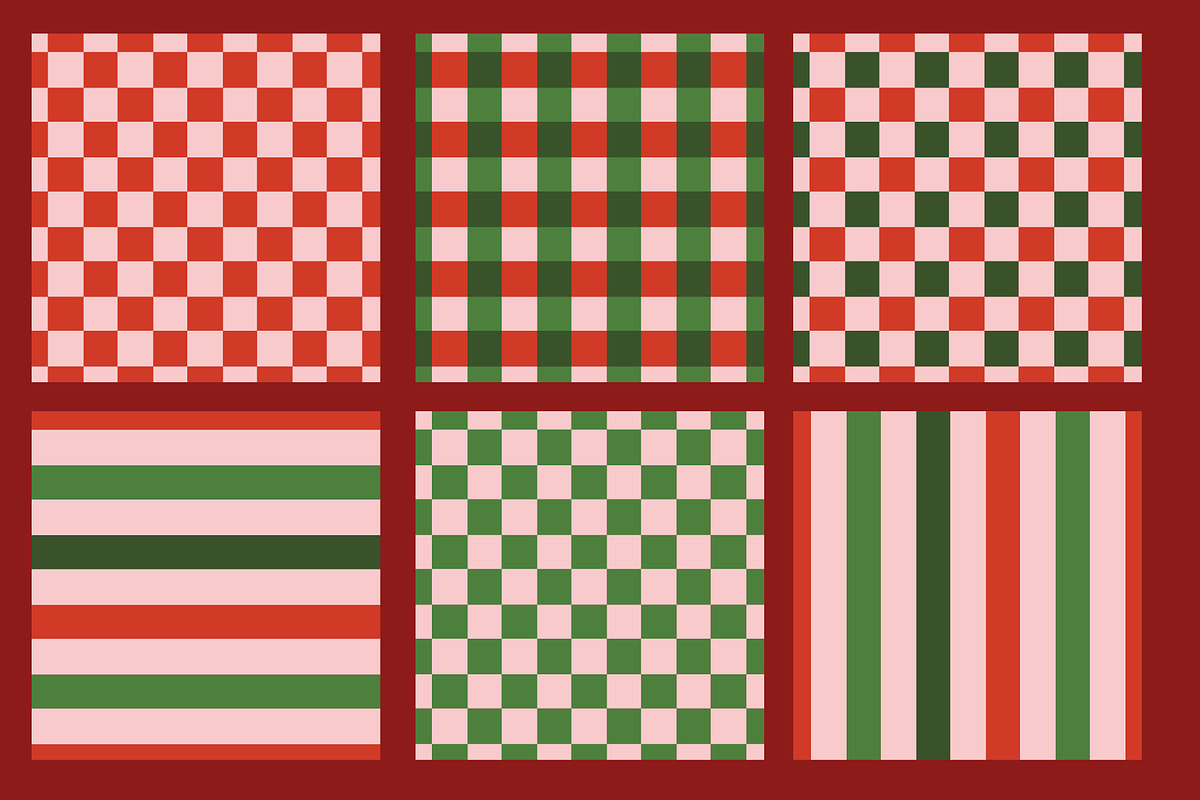Christmas Check Patterns, a Pattern Graphic by Checks & Dots (Photo 5 of 5)