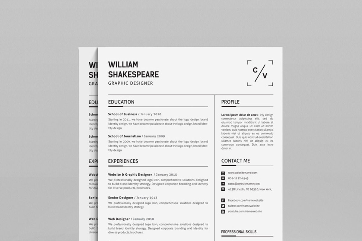 Resume Template, a Resume Template by resumetemplathttps://d3es (Photo 3 of 7)