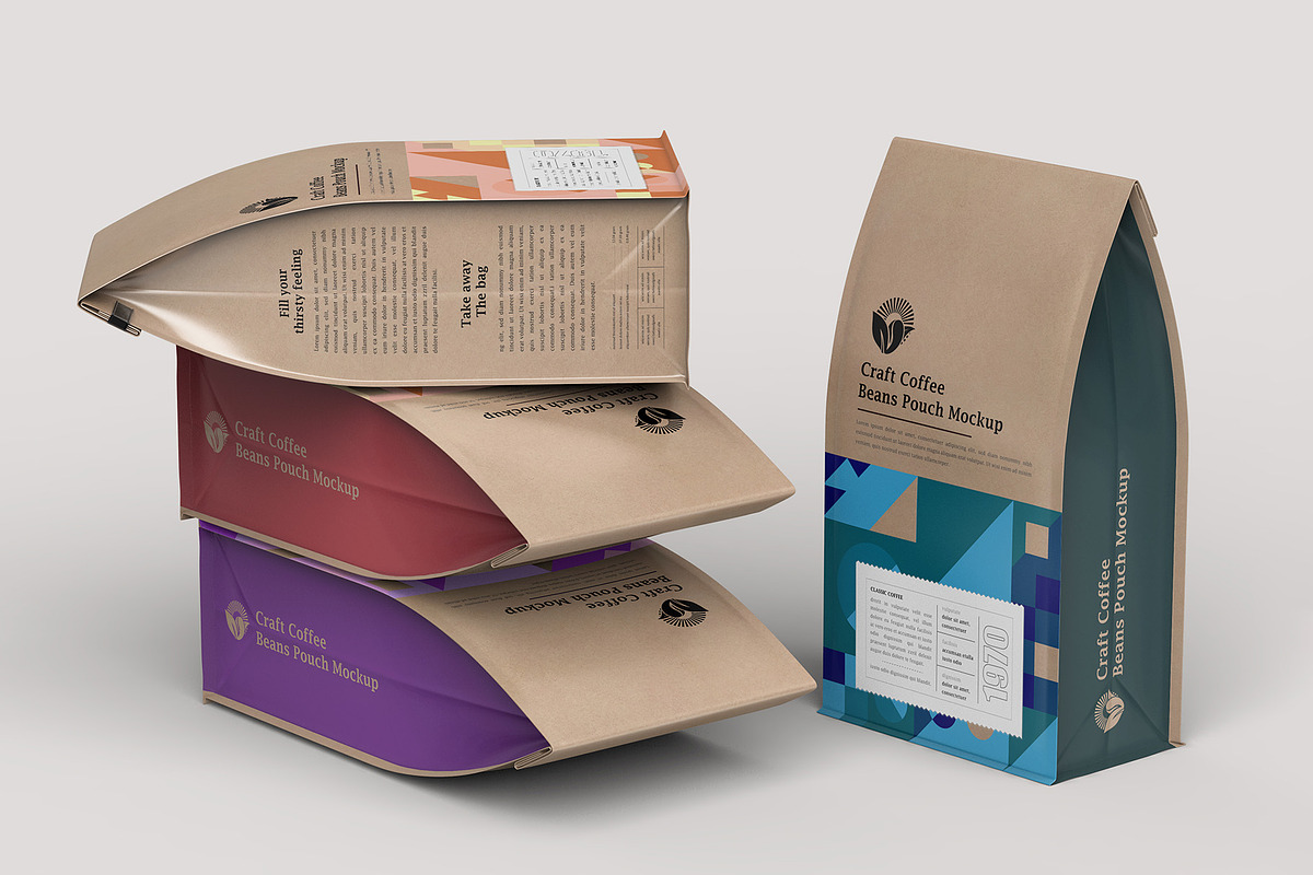 Food or Coffee Pouch Bag Mockup, a Cups & Container Mockup by Ram Studio LLC (Photo 11 of 23)