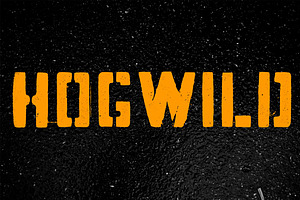 Hogwild, a Font by Aerotype