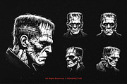 10 Bundle Dark Art Frankenstein Head, an Illustration by Morspective (Thumbnail 5 of 7)