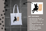 Funny Black Cat Character Collection, an Animal Illustration by YuskinKot (Thumbnail 3 of 3)