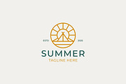 Logo Badge Summer Camp Tent Sunrise, a Branding & Logo Template by Signatoro (Thumbnail 2 of 3)