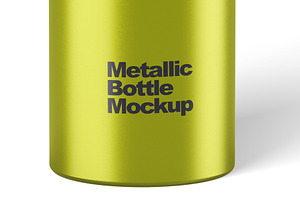 Metallic Bottle Mockup