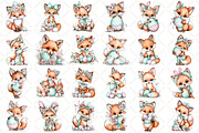 Whimsical Easter Fox Clipart, an Illustration by Black Bird Studio (Thumbnail 2 of 5)