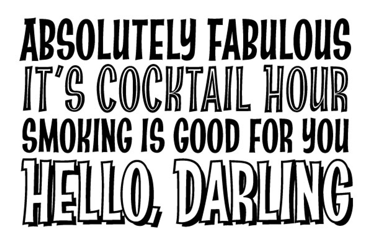 Absolutely Fabulous - beatnik font preview 2