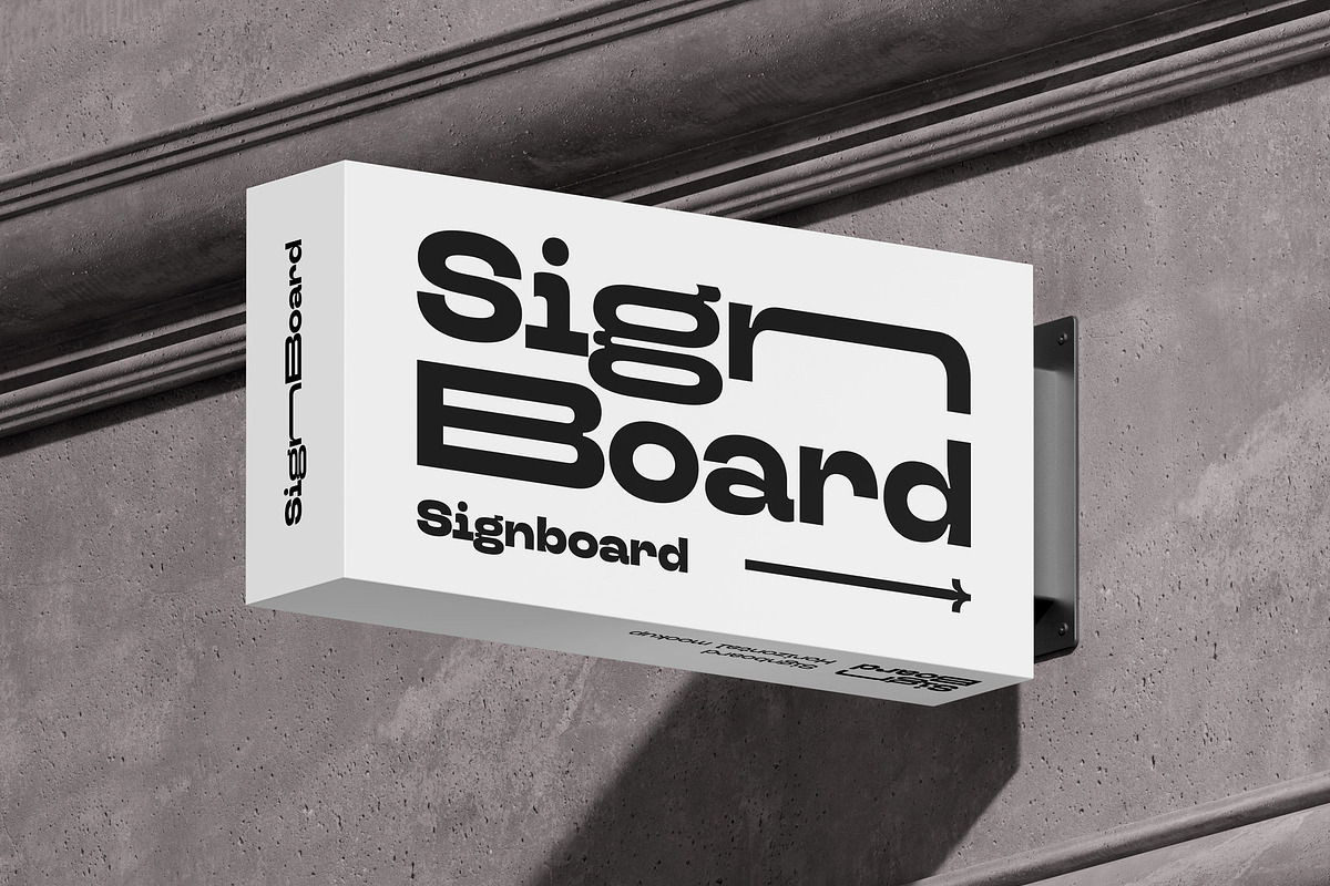 Signboard Horizontal Mock-up, an Advertising Mockup by Yogurt86 (Photo 12 of 13)