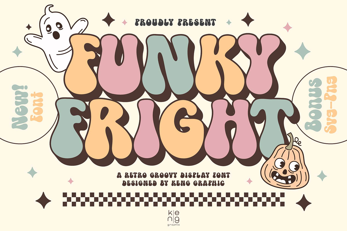 Funky Fright Font, a Handwritten Font by KengGraphic (Photo 1 of 8)