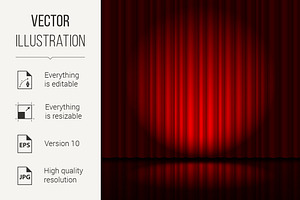 Curtain from the theatre, a Background Graphic by DvargShop
