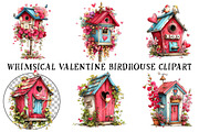 Whimsical Valentine Birdhouse Clipar, an Illustration by OK Design (Thumbnail 2 of 6)