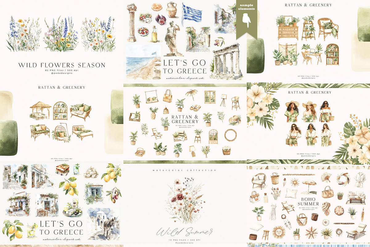 Summer & Travel Bundle, a Seasonal Illustration by PeDe Designs (Photo 14 of 15)
