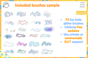Holographic Glitter Lettering Brush, a Brush Add-On by Cozy Brushery (Thumbnail 4 of 6)