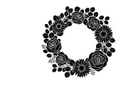Elegant floral wreath silhouette, an Illustration by Amazin_art (Thumbnail 35 of 41)