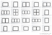 Black Frames Bundle - 20 Mockups, a Print Template by VNmockup (Thumbnail 6 of 9)