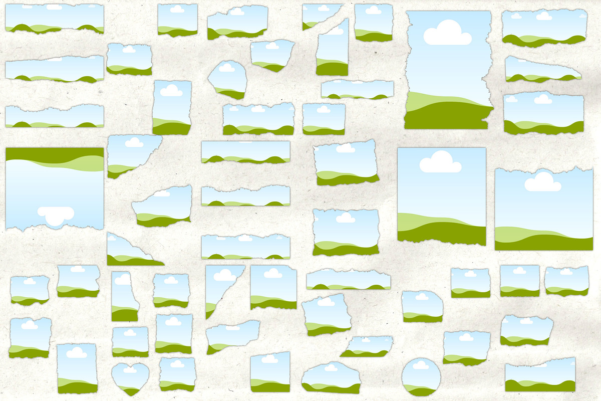 40+ Torn Paper Frames for Canva, a Presentation Template by Wicked Creative (Photo 5 of 9)