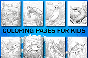 Sea  Animals Coloring Book for Kids, an Animal Illustration by Design Home (Thumbnail 4 of 7)
