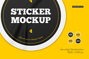 Round Stickers Mockup Set, an Advertising Mockup by Country4k (Thumbnail 3 of 4)