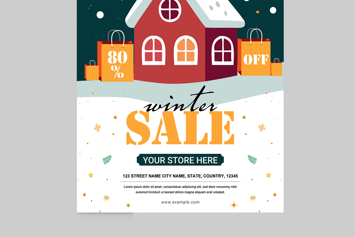 Winter Sale Flyer, a Flyer Template by MightyDesign (Photo 3 of 8)
