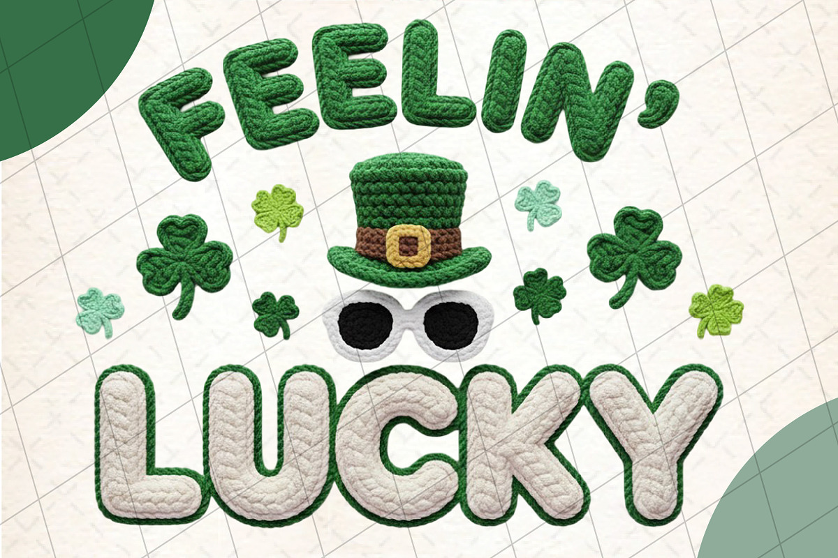 St Patrick’s Day Feelin Lucky Png, an Illustration by DreamCafeArt (Photo 1 of 8)