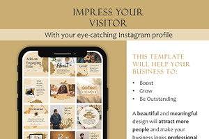 Gold Beauty Instagram Template Canva