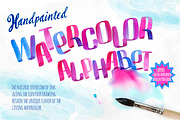 Handpainted Watercolor Alphabet, an Illustration by Seamless and more stuff (Thumbnail 1 of 3)