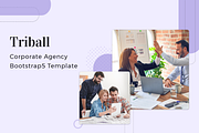 Corporate Agency Bootstrap Template, a Bootstrap Template by HasThemes (Thumbnail 1 of 3)