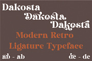 Dakosta | Retro Serif Typeface, a Serif Font by MchCrafter (Thumbnail 9 of 15)