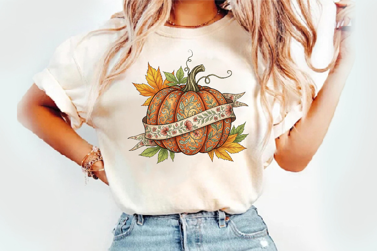 Halloween Pumpkin png vintage png, an Illustration by Watercolor design (Photo 3 of 3)