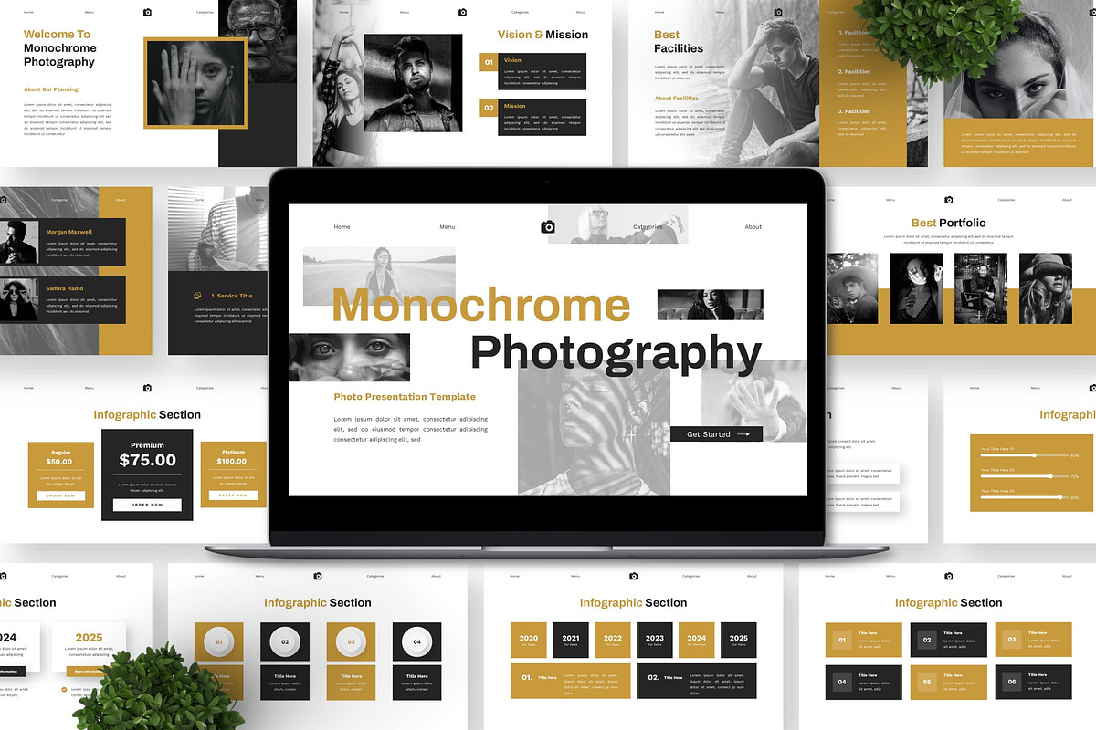 Monochrome Photography - Photo PPT, a Presentation Template by Deepslide Studio (Photo 2 of 6)