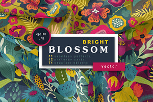 Large Vector Bundle. Floral Abstract