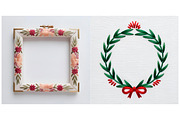 Floral Frame Border Embroidery, a Background Graphic by IrySha (Thumbnail 5 of 7)