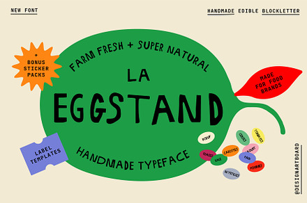 EGGSTAND Typeface + Label Kit