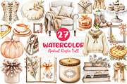 Neutral Rustic Coquette Fall Clipart, an Illustration by CreationArt (Thumbnail 1 of 5)